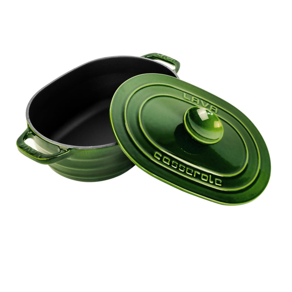 LAVA DOKUM OVAL TENCERE DOKUM DEMIR KAPAK EXPERIENCE MAJOLIK SERISI OLCU 24X33CM. - Mabrook Hotel Supplies