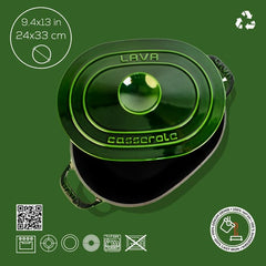 LAVA DOKUM OVAL TENCERE DOKUM DEMIR KAPAK EXPERIENCE MAJOLIK SERISI OLCU 24X33CM. - Mabrook Hotel Supplies