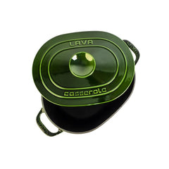 LAVA DOKUM OVAL TENCERE DOKUM DEMIR KAPAK EXPERIENCE MAJOLIK SERISI OLCU 24X33CM. - Mabrook Hotel Supplies