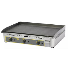 GAS GRIDDLE WITH DECARBONISED STEEL PLATE - 3 COOKING ZONES - Mabrook Hotel Supplies