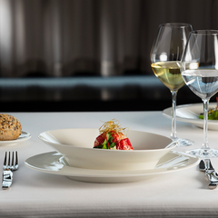 GIRO OVAL BOWL, COLOR: IVORY, DIM, 22.9X18X6.5 CM, CAP: 19.6 OZ/ 58 CL - Mabrook Hotel Supplies