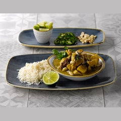 STONECAST BLUEBERRY OBLONG CHEFS PLATE 11 3/4X6" BOX 12 - Mabrook Hotel Supplies