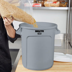 RUBBERMAID BRUTE TRASH CAN 10 GALLON - GRAY - Mabrook Hotel Supplies