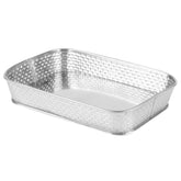 RECTANGULAR DINER PLATTER,STAINLESS STEEL CONSTRUCTION WITH BRICK PATTERN TEXTURE. DIM: 12X9X1.5" - Mabrook Hotel Supplies