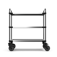 RIEBER STAINLESS STEEL SERVICE TROLLEY 3 SHELVES - Mabrook Hotel Supplies