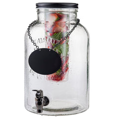 TABLECRAFT GLASS BEVERAGE DISPENSER WITH ICE CORE & INFUSER - 2 GAL (7 .5 L) - Mabrook Hotel Supplies