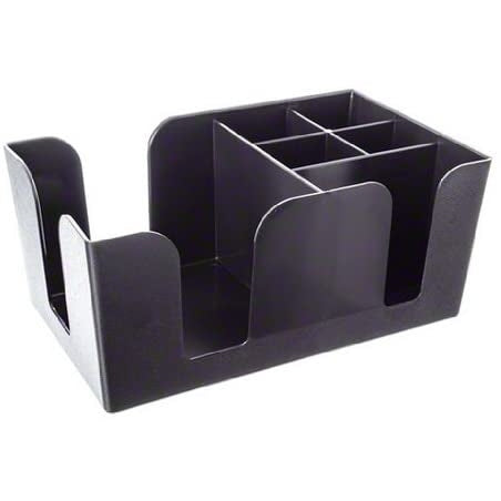 BAR CADDY. BLACK ABS PLASTIC. DIM:24.13X14.47X10.16 - Mabrook Hotel Supplies