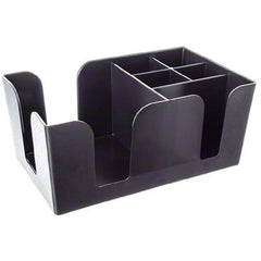 BAR CADDY. BLACK ABS PLASTIC. DIM:24.13X14.47X10.16 - Mabrook Hotel Supplies