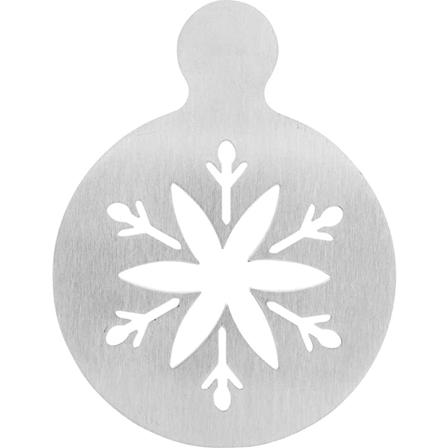 COFFEE STENCIL (85MM) - SNOW FLAKE - Mabrook Hotel Supplies