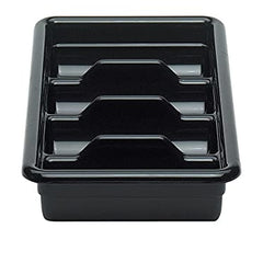 CAMBRO 1120CBP110 BLACK POLY CAMBOX FOUR COMPARTMENT CUTLERY BUS BOX - Mabrook Hotel Supplies