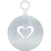 COFFEE STENCIL (85MM) - HEART - Mabrook Hotel Supplies