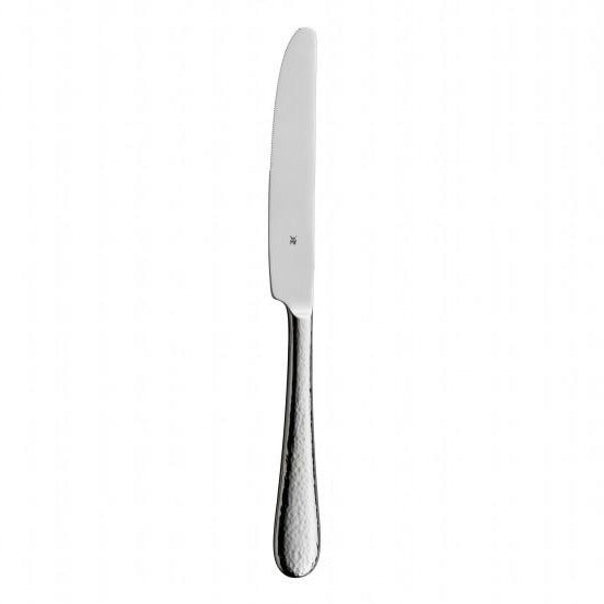 Table knife mb Sitello, monobloc with serrated edge polished, hammered length 9 1/2 in. - Mabrook Hotel Supplies