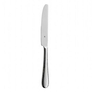 Table knife mb Sitello, monobloc with serrated edge polished, hammered length 9 1/2 in. - Mabrook Hotel Supplies