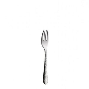 Cake fork Sitello stainless 18/10, polished, hammered length 6 1/4 in. - Mabrook Hotel Supplies