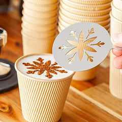 COFFEE STENCIL (85MM) - SNOW FLAKE - Mabrook Hotel Supplies
