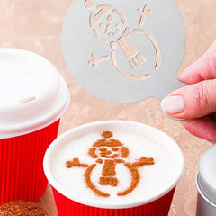 COFFEE STENCIL (85MM) - SNOW MAN - Mabrook Hotel Supplies