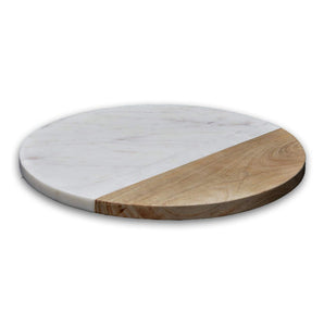 WHITE MARBLE ROUND CHOPPING BOARD - Mabrook Hotel Supplies