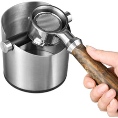 COFFEE KNOCK BOX STAINLESS STEEL BLACK COATED - Mabrook Hotel Supplies