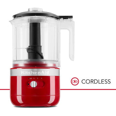 KITCHENAID CORDLESS FOOD CHOPPER 1.19L 5KFCB519 - EMPIRE RED - Mabrook Hotel Supplies