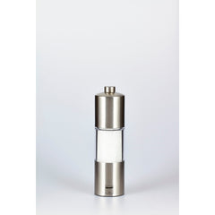 BISETTI ACRYLIC MATT FINISH STAINLESS STEEL SALT MILL - 16 CM - Mabrook Hotel Supplies