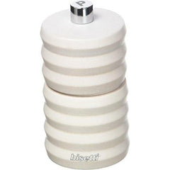 BISETTI PEPPER MILL WHITE WOOD FINISHING - 10 CM - Mabrook Hotel Supplies