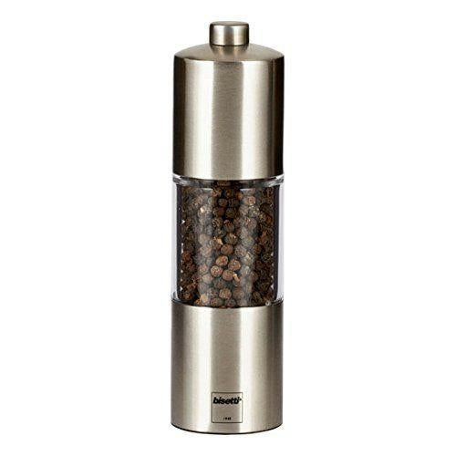 BISETTI ACRYLIC MATT FINISH STAINLESS STEEL PEPPER MILL - 16 CM - Mabrook Hotel Supplies
