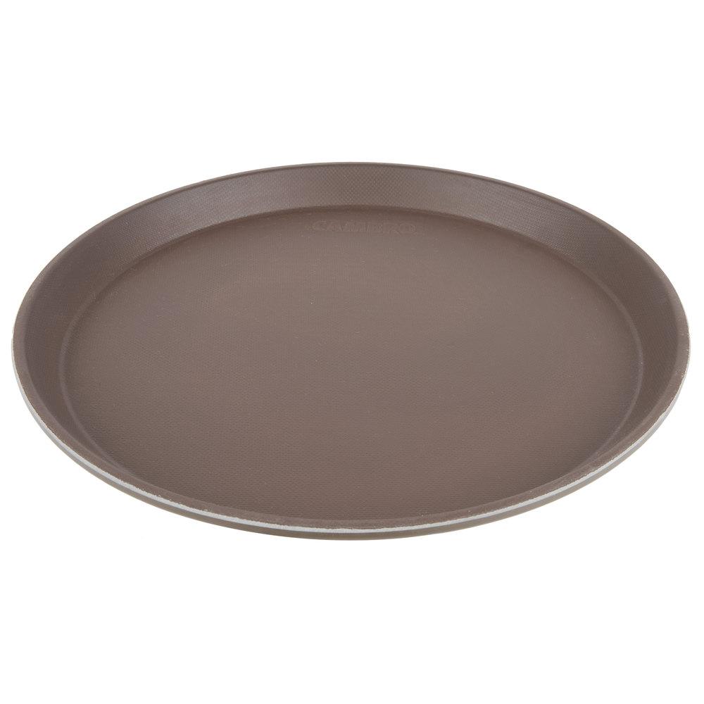 CAMBRO CAMTREAD ROUND TRAYS COLOR:TAVERN TAN ,DIM:28 CM - Mabrook Hotel Supplies