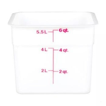 CAMBRO POLYETHYLENE SQUARE FOOD STORAGE CONTANER, CAP:5.7 Lt - Mabrook Hotel Supplies