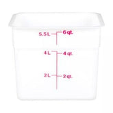 CAMBRO POLYETHYLENE SQUARE FOOD STORAGE CONTANER, CAP:5.7 Lt - Mabrook Hotel Supplies