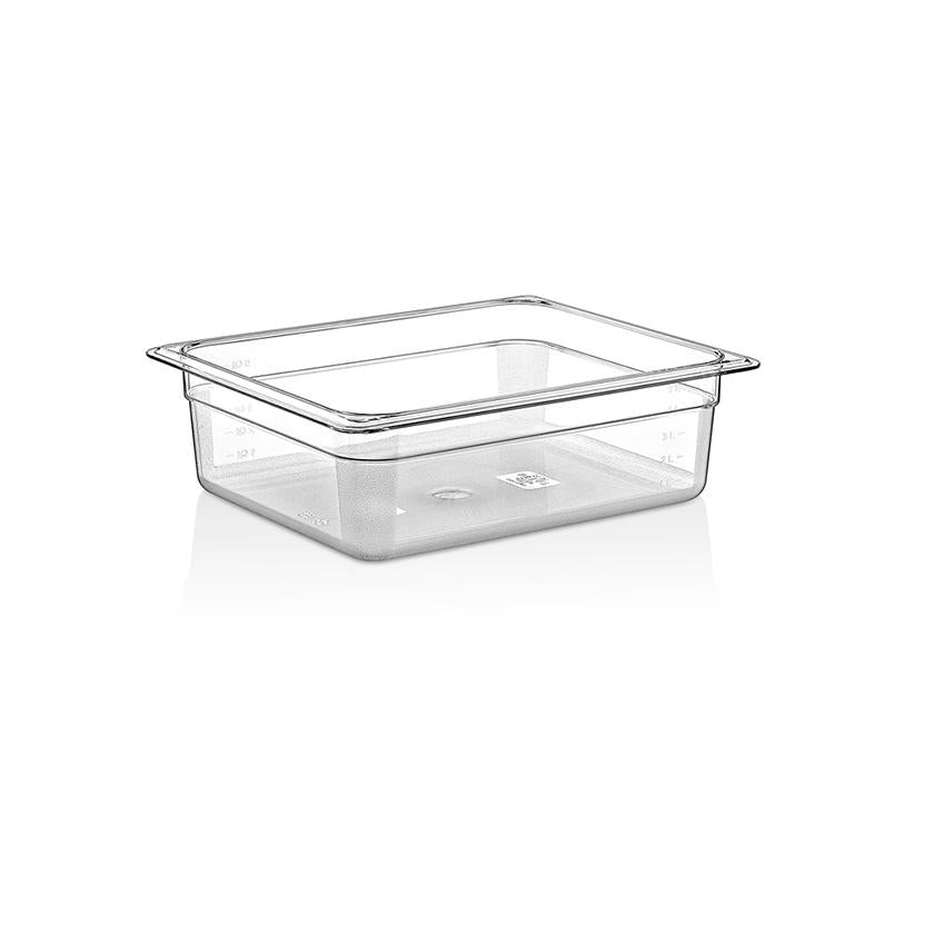 PAN 1/2 100MM ,POLYCARBONATE,COLOR:TRANSPARENT - Mabrook Hotel Supplies