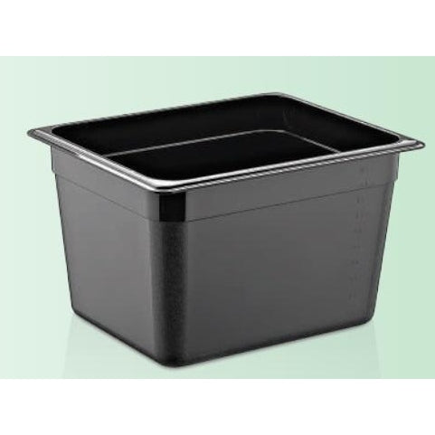 PAN 1/2 200MM ,POLYCARBONATE,COLOR:BLACK - Mabrook Hotel Supplies