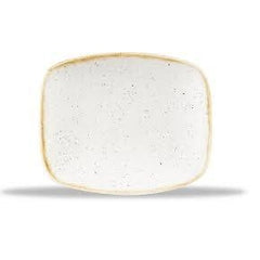 STONECAST BARLEY WHITE OBLONG CHEFS PLATE 9.35"X6.2" BOX 12 - Mabrook Hotel Supplies