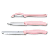 VICTORINOX PARING KNIFE SET WITH PEELER, 3 PIECES - ROSE - Mabrook Hotel Supplies