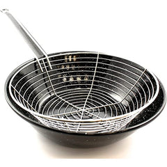 ENAMELLED FRYER WITH GARCIMA HANDLE - 24 CM - Mabrook Hotel Supplies