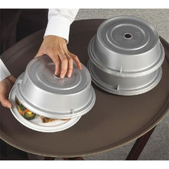 Cambro Camwear  Silver Metallic Camcover Plate Cover- 12/Case - Mabrook Hotel Supplies