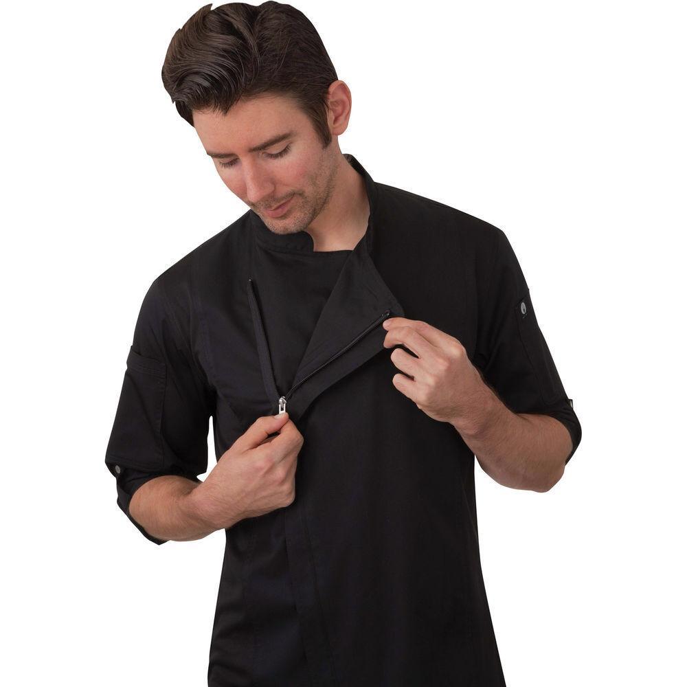 COAT ZIPPER L/S,COLOR:BLACK - Mabrook Hotel Supplies