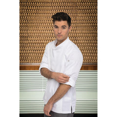 L/Weight L/S Zipper Coat/ White/ - Mabrook Hotel Supplies