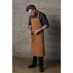 ROCKFORD CHEF'S BIB RIBBON,PIGMENT DYE,COLOR:NUTMEG - Mabrook Hotel Supplies