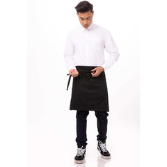 Half Bistro Apron: Black. - Mabrook Hotel Supplies