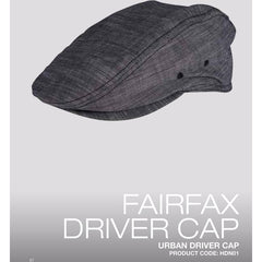 FAIRFAX URB DRIVERS CAP S-M,COLOR:GREY - Mabrook Hotel Supplies