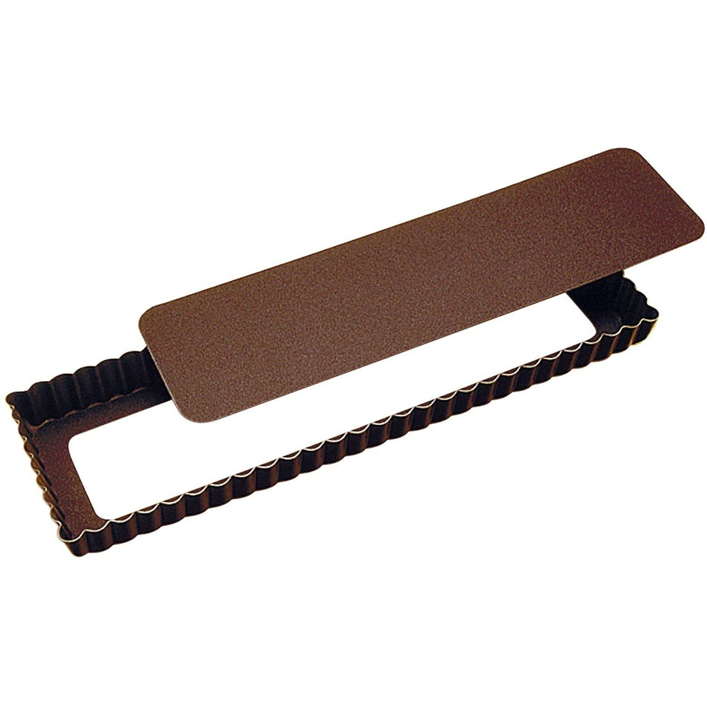 OBLONG TART MOULD - FLUTED EDGES - LOOSE BOTTOM - NON STICK - Mabrook Hotel Supplies