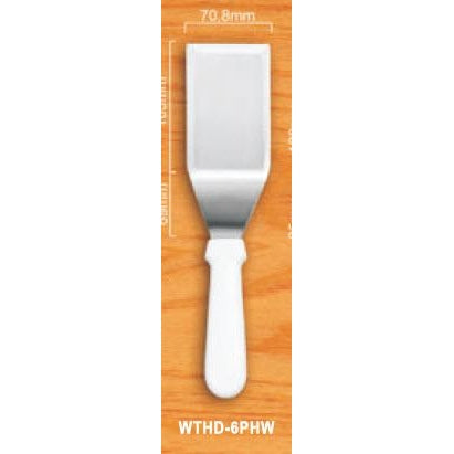 "WHITE PLASTIC HANDLE GRIDDLE SCRAPER 4.875x3"" BLADE" - Mabrook Hotel Supplies