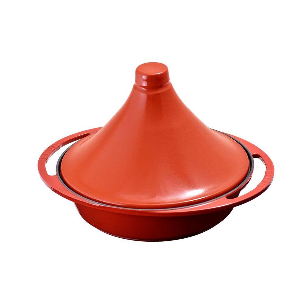 CASSEROLE ROUND TAJINE WITH CERMAIC LID,RED, DIM:27 CM - Mabrook Hotel Supplies
