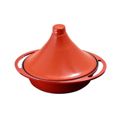 CASSEROLE ROUND TAJINE WITH CERMAIC LID,RED, DIM:27 CM - Mabrook Hotel Supplies