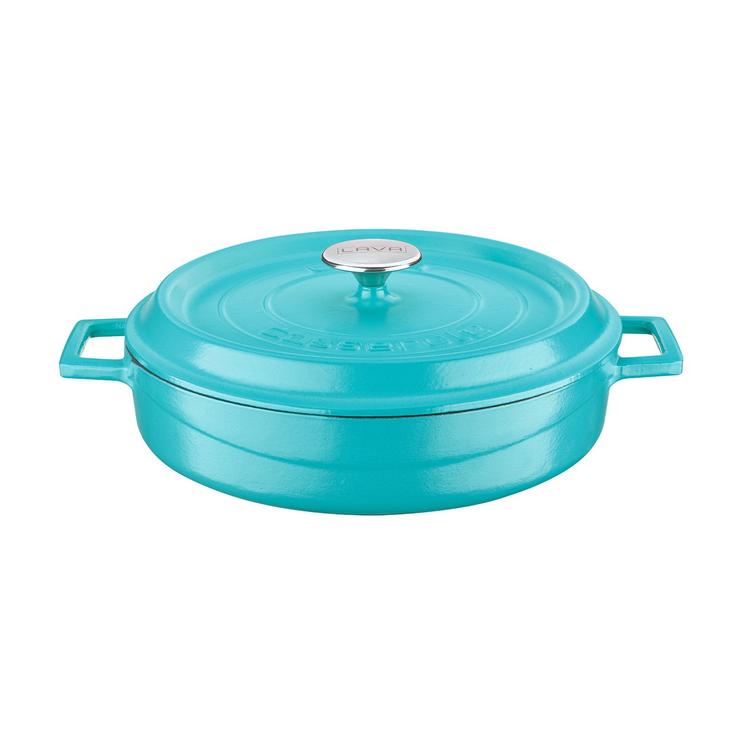 LAVA MULTI-PURPOSE FLAT PAN TURQUOISE - (Ø) 28 CM - Mabrook Hotel Supplies