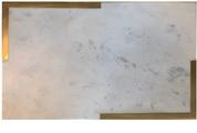 TRAY,DIM:38X22X1.5,COLOR:WHITE MARBLE/BRASS - Mabrook Hotel Supplies