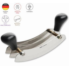 MINCING KNIFE 26 CM TRIPLE BLADE - Mabrook Hotel Supplies