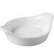 615468 MINIATURE FLUTED ROUND EARED DISH WHITE. - Mabrook Hotel Supplies