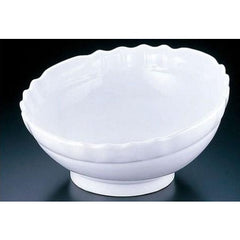 PLAIN WHITE INCLINED SALAD BOWL BAROCCO DIA.29 - Mabrook Hotel Supplies