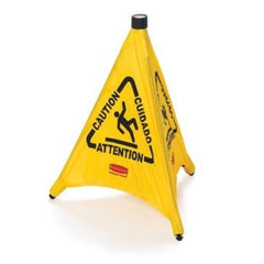 "POP-UP SAFETY CONE,COLLAPSIBLE MULTI LINGUAL CAUTION IMPRINT" - Mabrook Hotel Supplies
